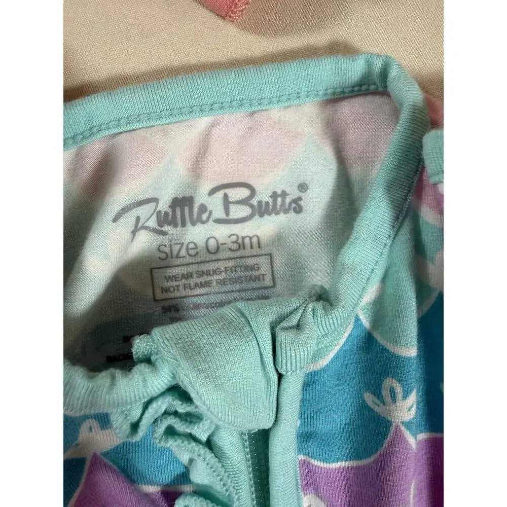 Baby Girl Clothes Lot Size 0-3 Months Summer Romper Dress RuffleButts Kyte Honey